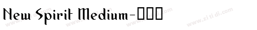 New Spirit Medium字体转换